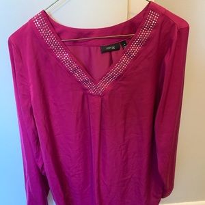 New Beautiful Apt. 9 Fuschia colored blouse.